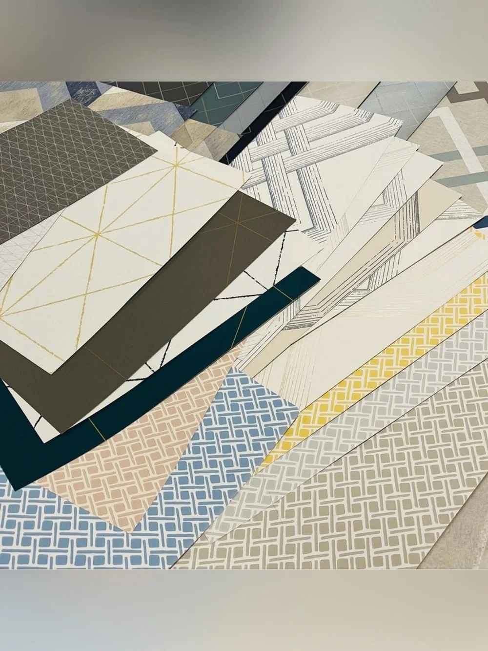 30 Sheets Multicolor Assorted Geometric Patterned wallpaper DIY Sample Sheets